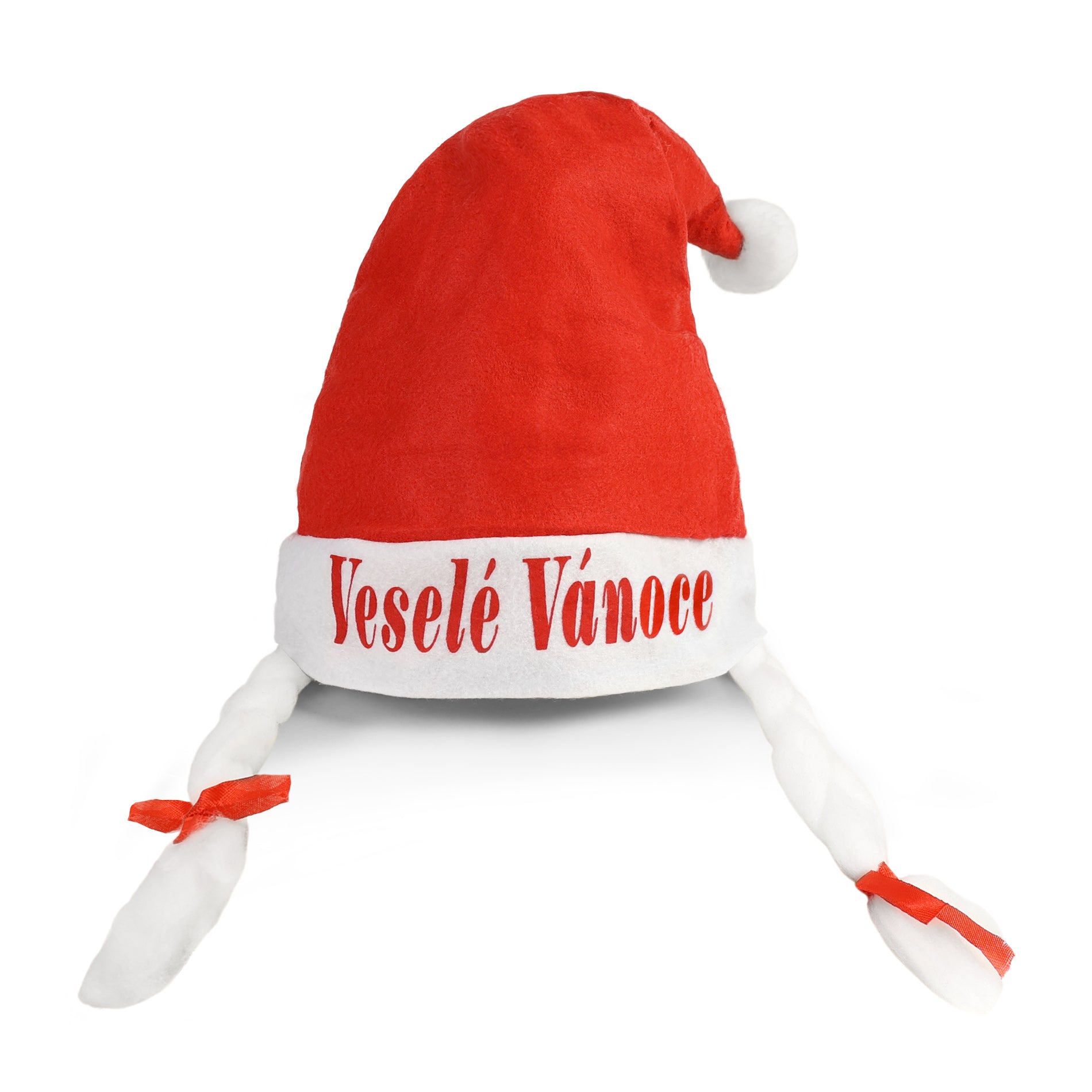 Chapeau de Noël avec tresses pour adultes