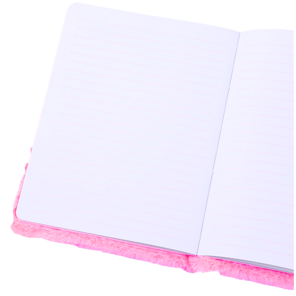 Plush Fur Notebook Notebook Lined With Unicorn Mane Colorful A5