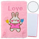 Plush Notebook Lined With Bunny Love Inscription Pink