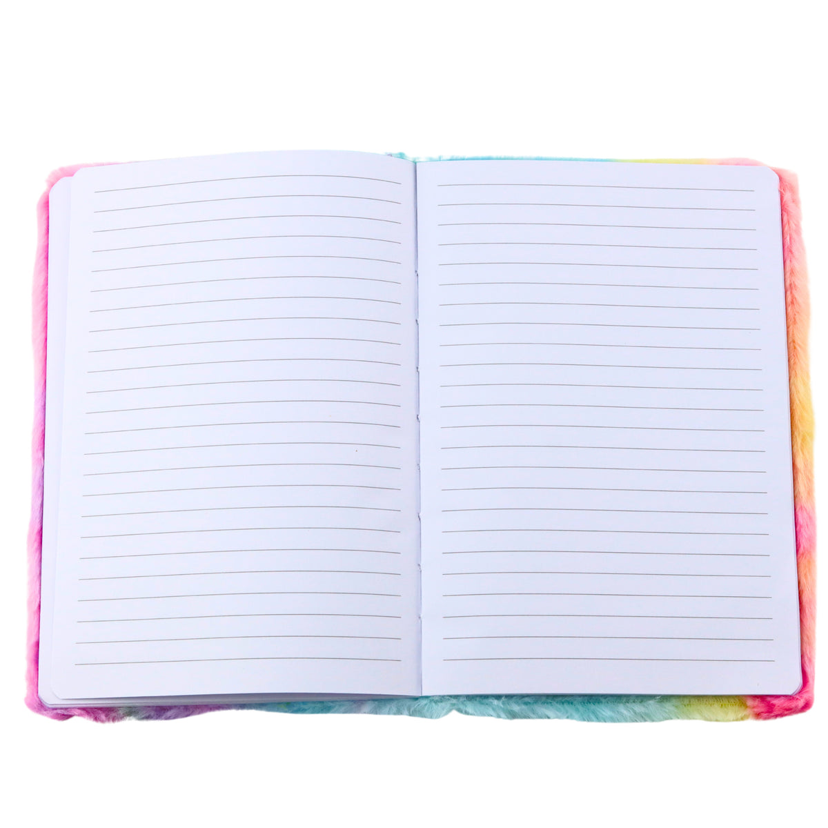 Plush Notebook Lined With Unicorn 3d Colorful