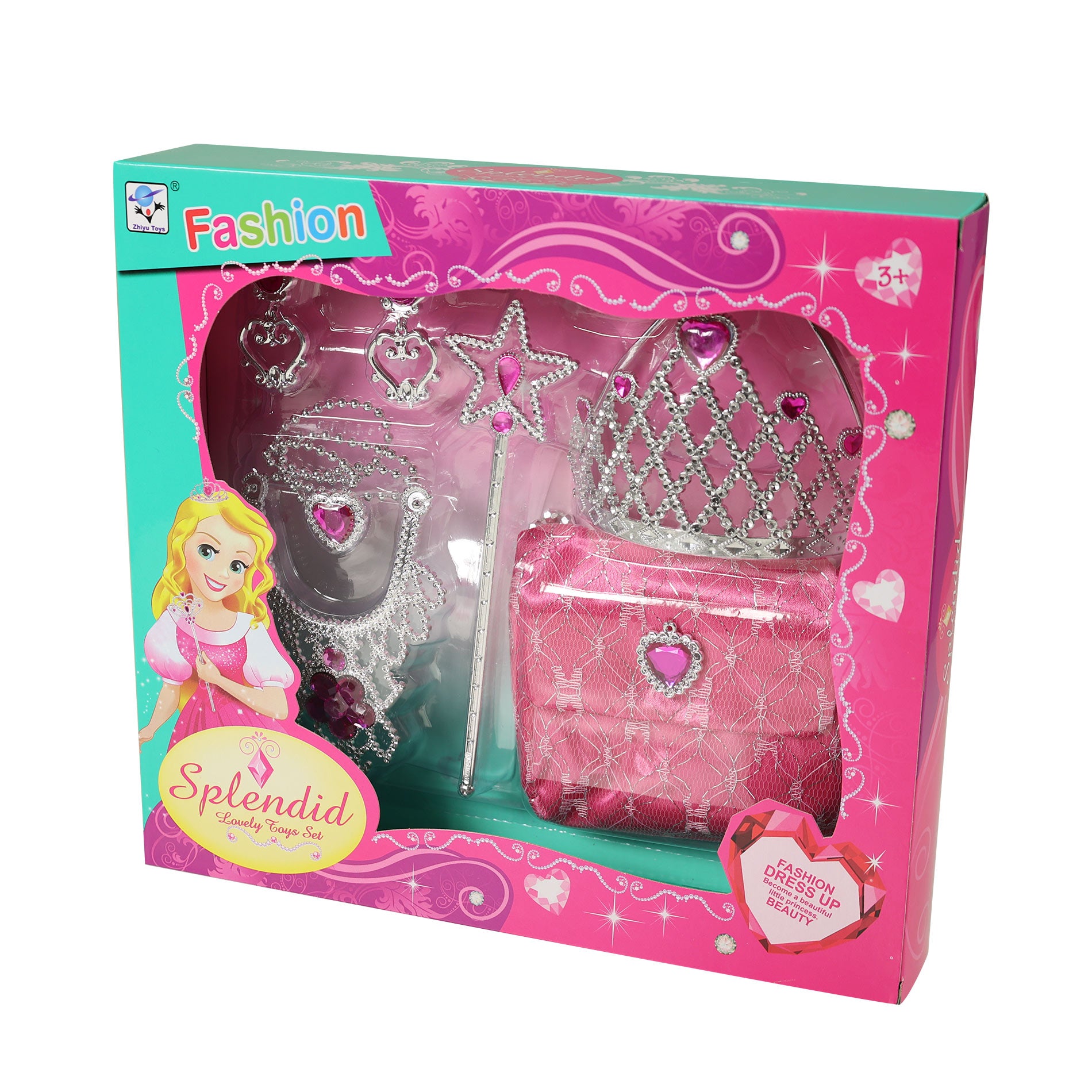 Princess Set With Handbag Pink