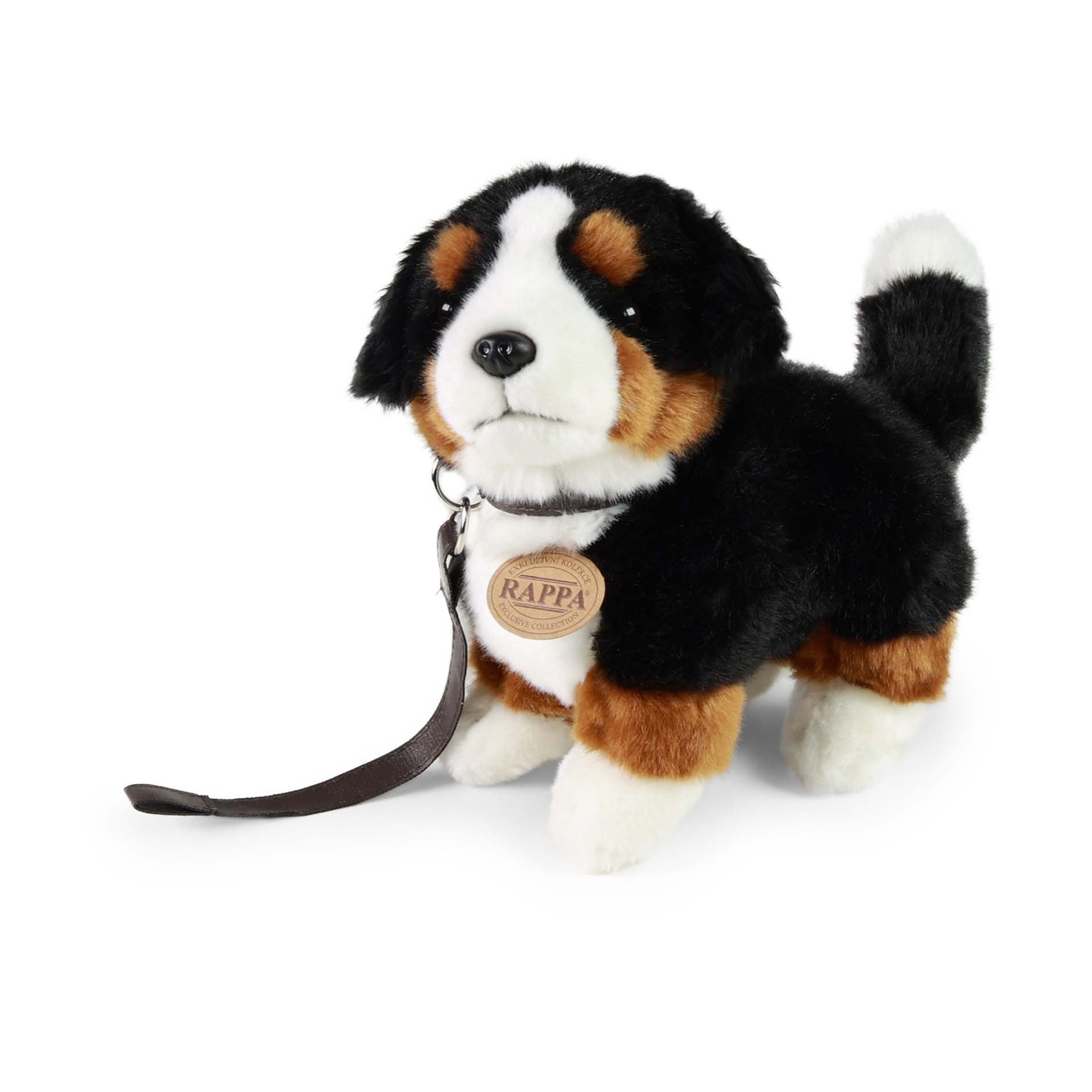 Plysch Berner Sennenhund med koppel 22 Cm Eco-f.