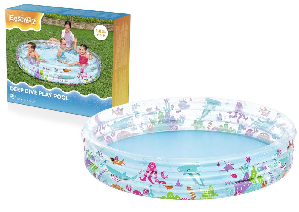 Sea World Inflatable Pool 183 X 33 Cm Bestway 51005