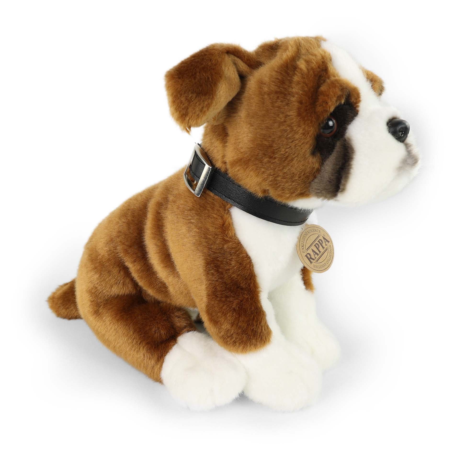 Plüss boxer gallérral 27 cm Környezetbarát