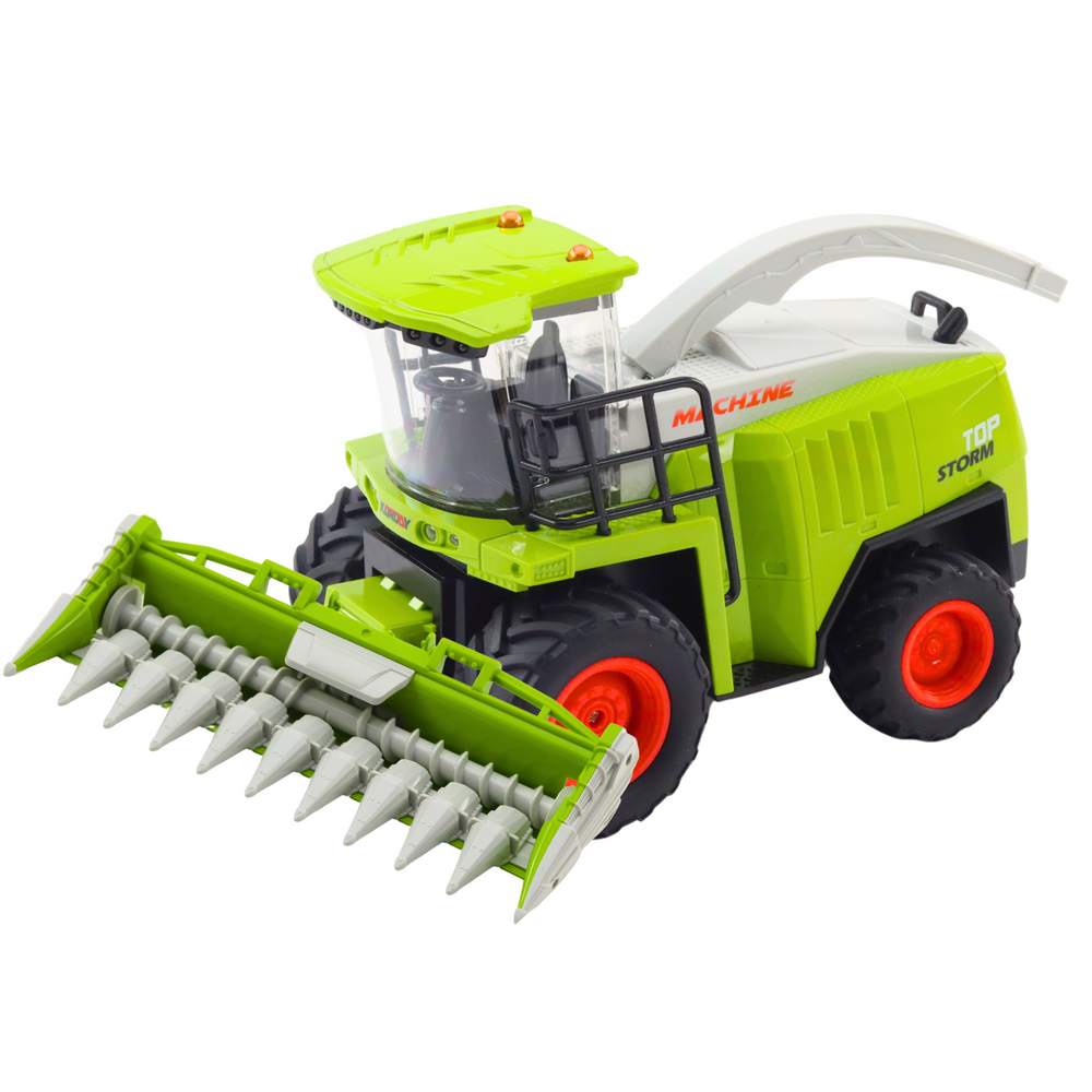 Combine Harvester With Corn Header Remote Controlled Rc 2.4g
