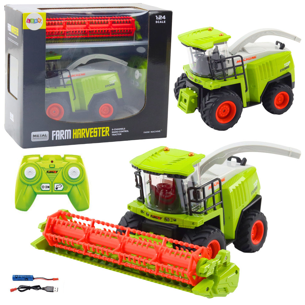 Agricultural Combine Harvester With Grain Header Remote Controlled Rc 2.4g