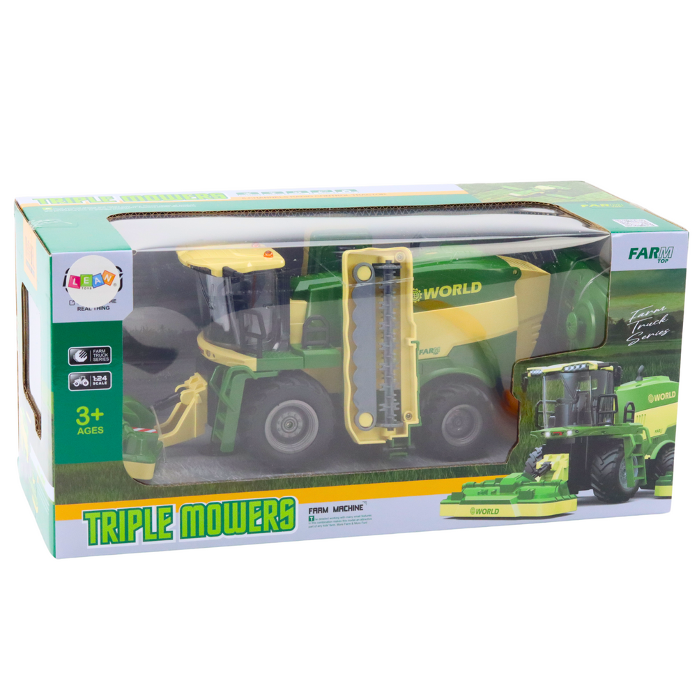 Combine Harvester With Lawn Mowers Steam Effect Remote Controlled Rc 2.4g