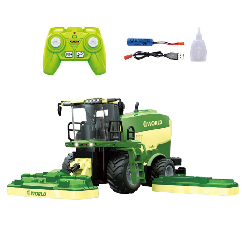 Combine Harvester With Lawn Mowers Steam Effect Remote Controlled Rc 2.4g