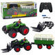 Rc Remote Controlled Agricultural Tractor With Trailer And Forks Double Wheels