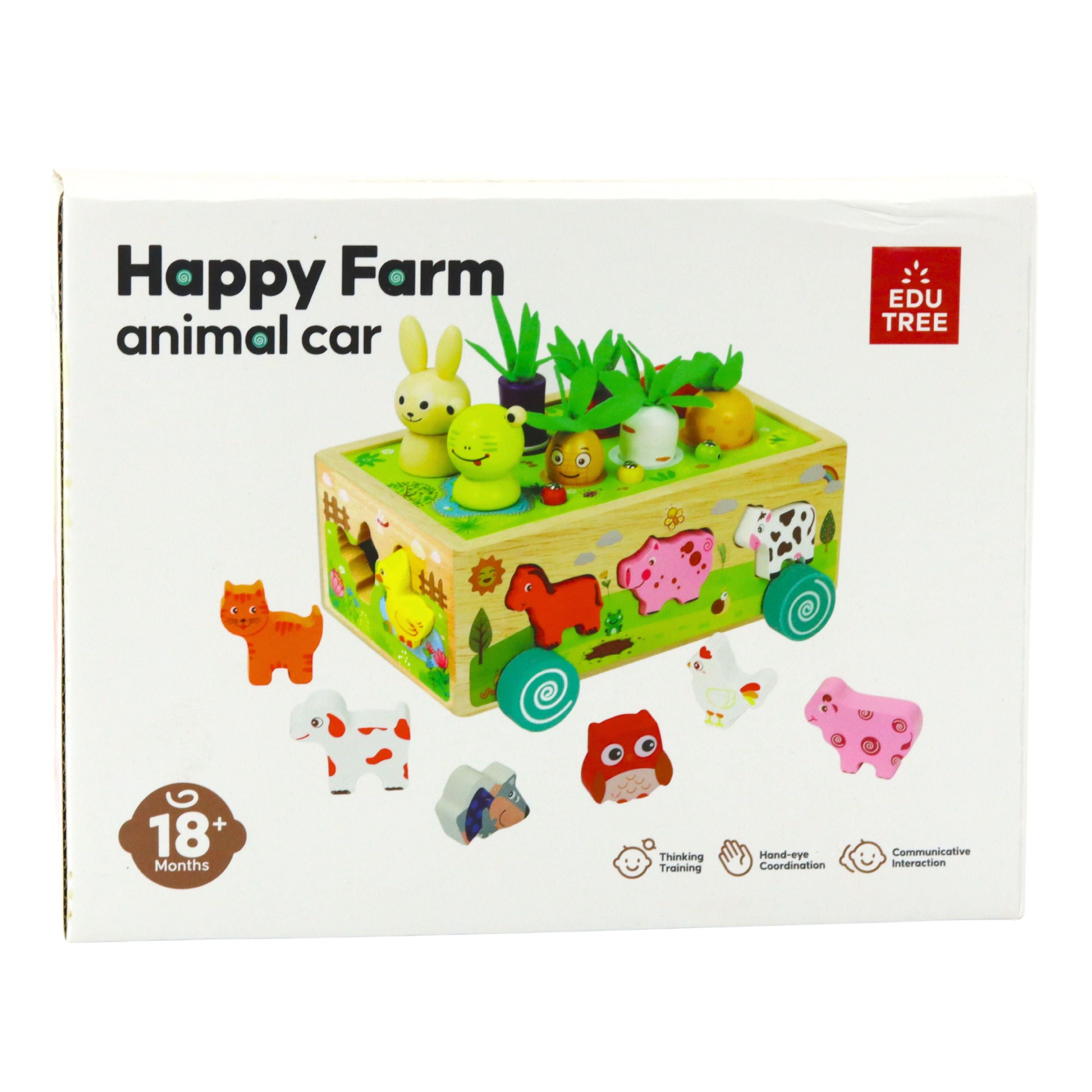 Wooden Educational Toy Happy Farm Magnetic Worm Sorter