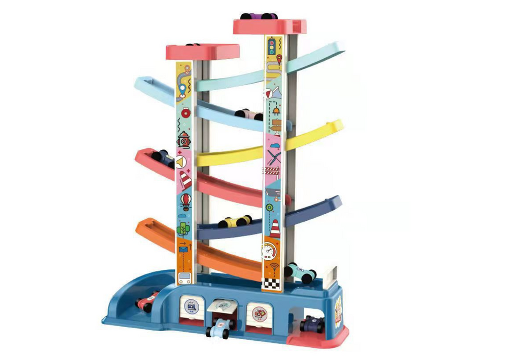 Slide Track For Colorful Cars 6 Cars