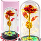 Eternal Rose In Glass Crystal Dome Led Lighting Red 21x11cm