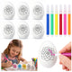 Easter Styrofoam Eggs For Painting Markers Flower Pattern B 6pcs