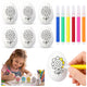 Easter Styrofoam Eggs For Painting Markers Flower Pattern C 6pcs