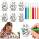 Easter Styrofoam Eggs For Painting Markers Felt-tip Pens Bunny 6pcs