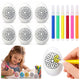 Easter Styrofoam Eggs For Painting Markers Flower Pattern A 6pcs