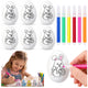 Easter Styrofoam Eggs For Painting Markers Pattern Rabbit B 6pcs