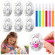 Easter Styrofoam Eggs For Painting Markers Rabbit Pattern E 6pcs
