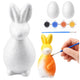 Bunny Styrofoam Decorations Painting Kit 2 Eggs Paints