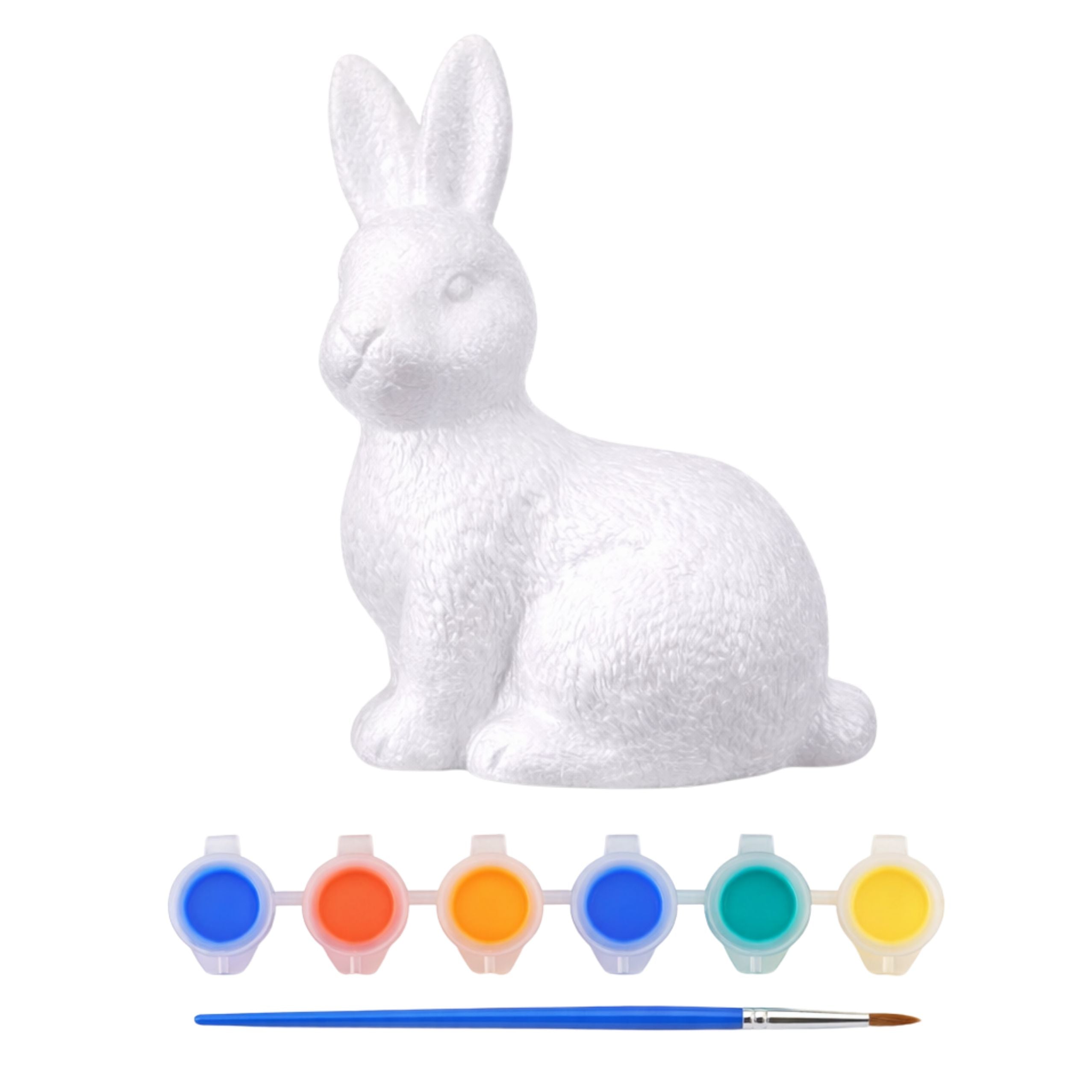 Bunny Styrofoam Decorations Painting Kit Paint Brush