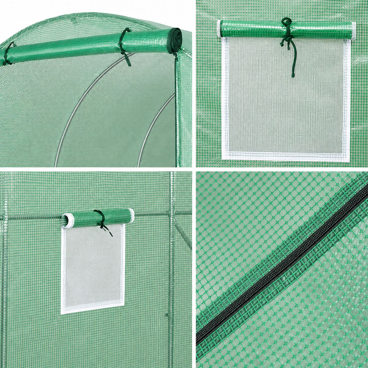 Tunnel Uv Verde Per Verdure Con Finestre 2x3 M 6m²