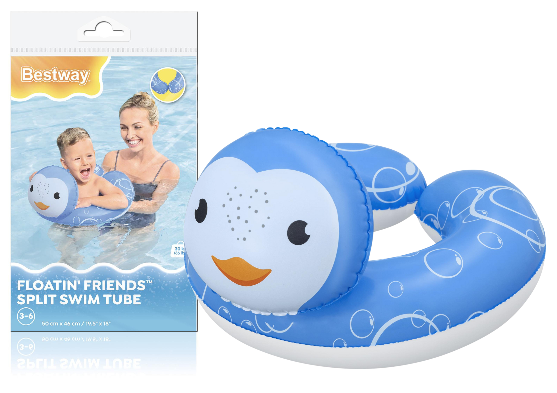 Penguin Swimming Ring 50 X 46 Cm Bestway 36405