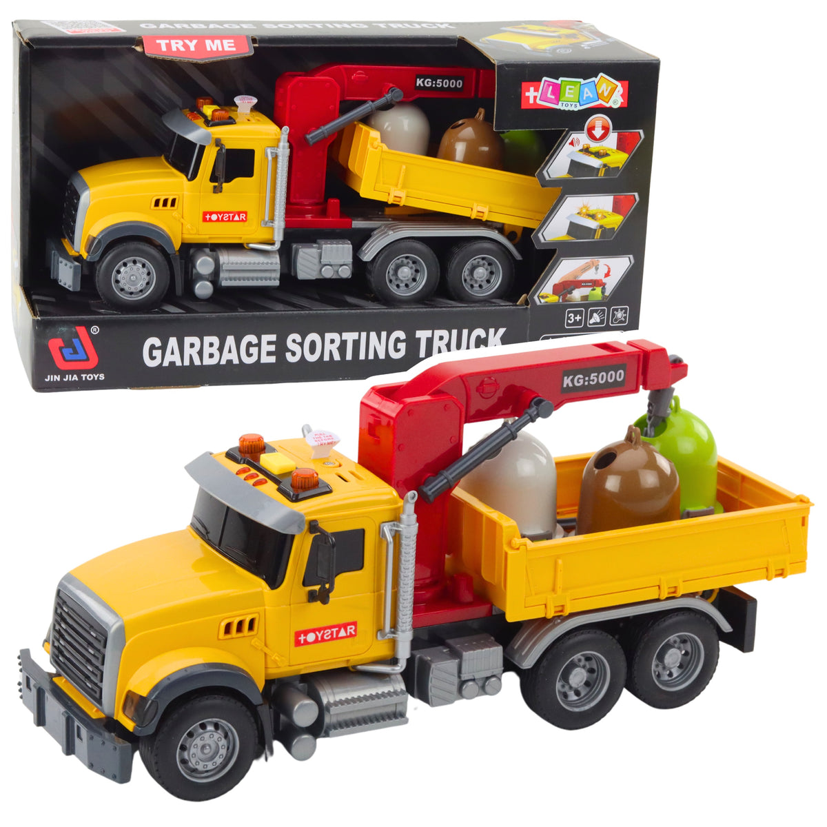 Müllsortier-LKW-Abfallbehälter, Lichtgeräusche