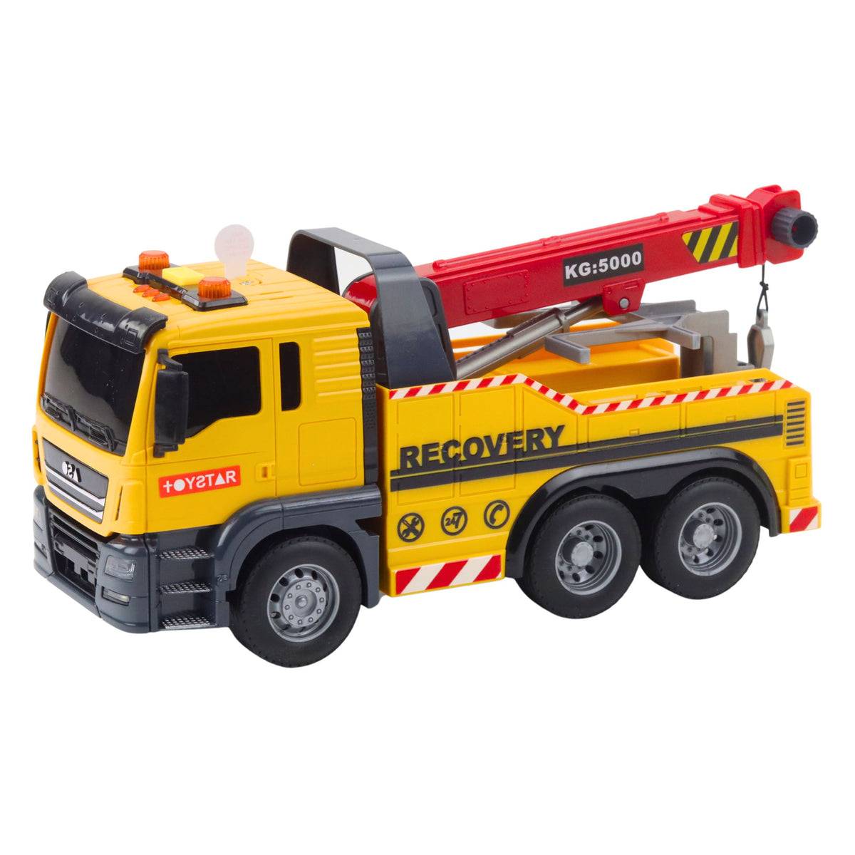Construction Truck With Adjustable Crane Lights And Sounds Yellow