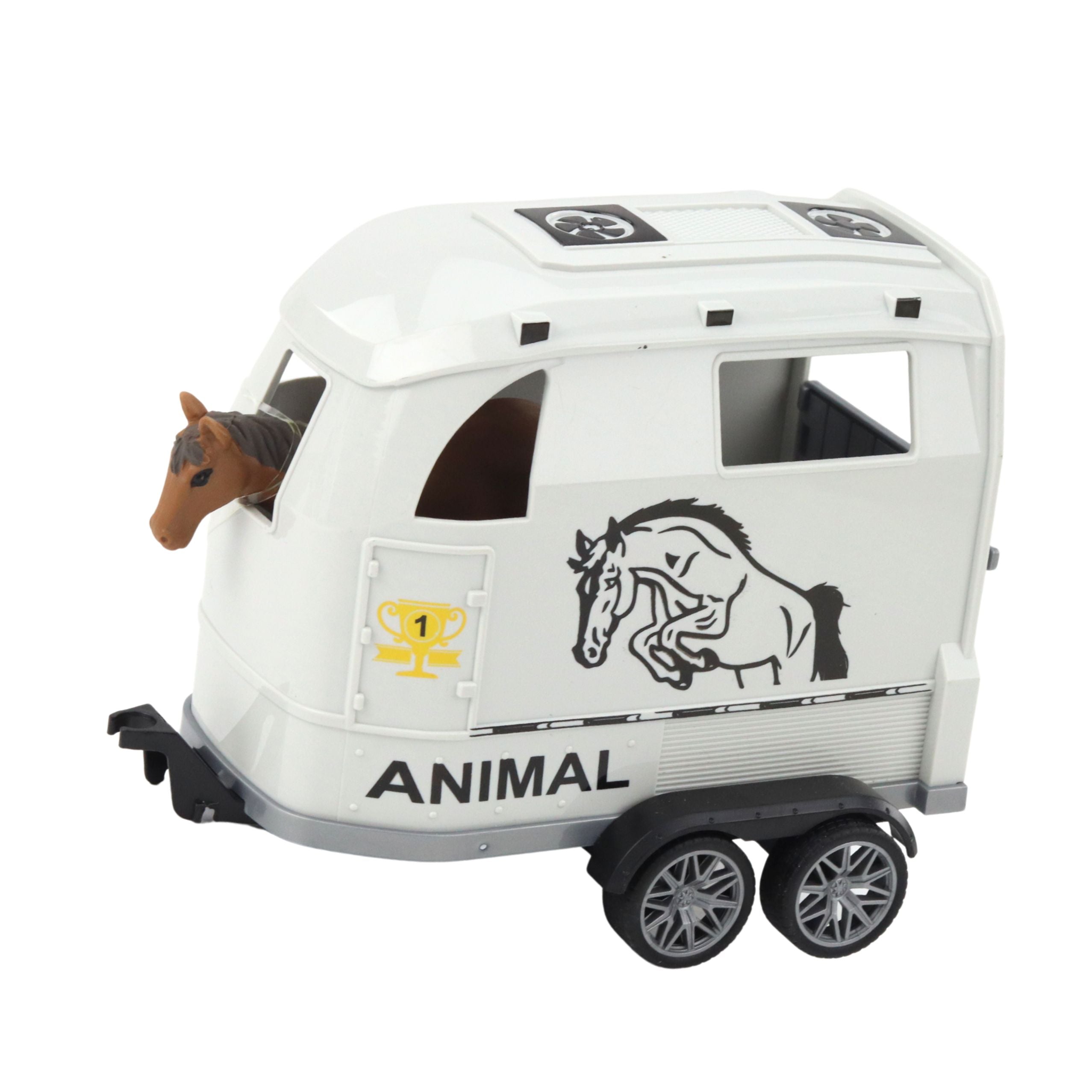 Off-road Vehicle With Horse Trailer Figure Lights Sounds