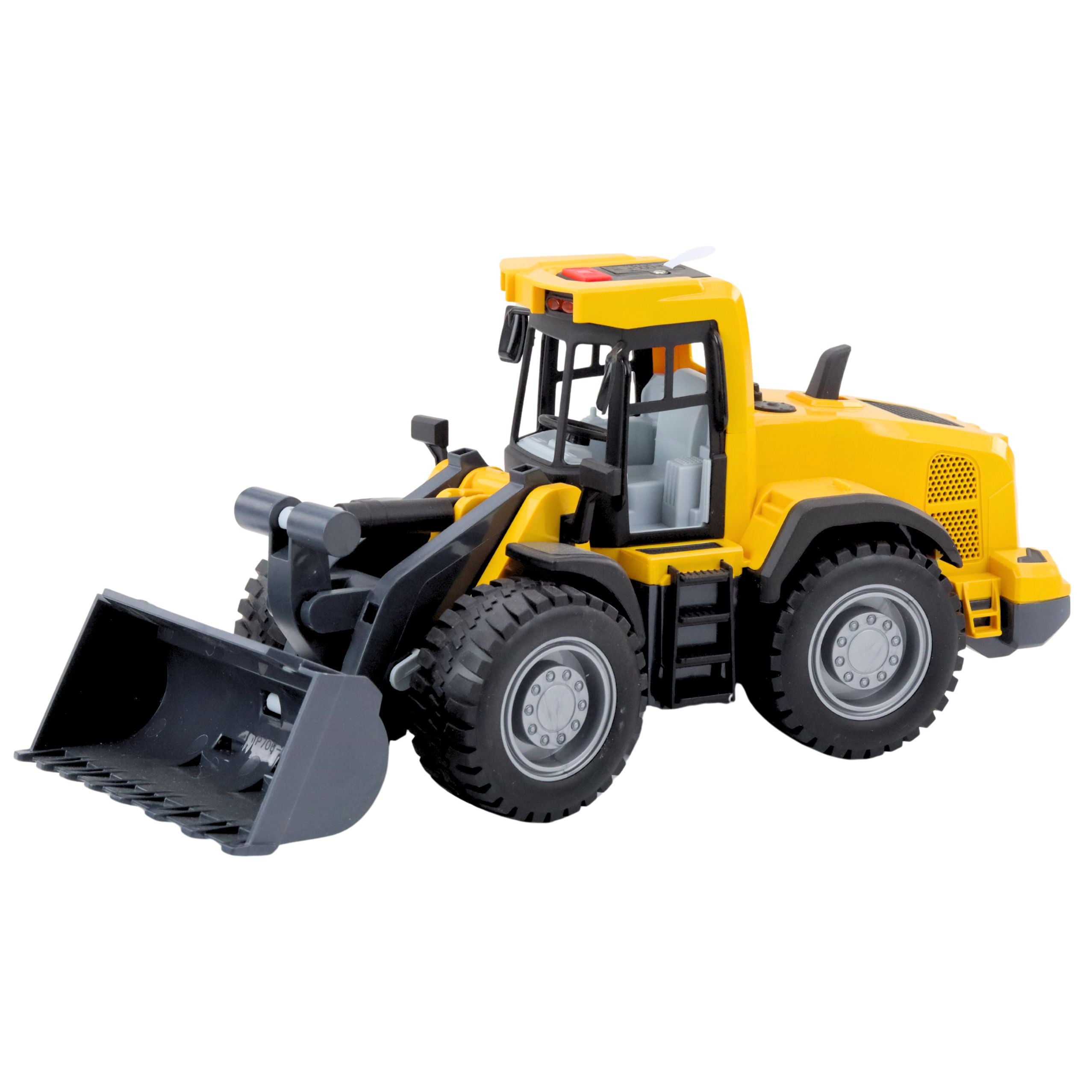 Bulldozer Construction Excavator Lights Sounds Moving Bucket Yellow
