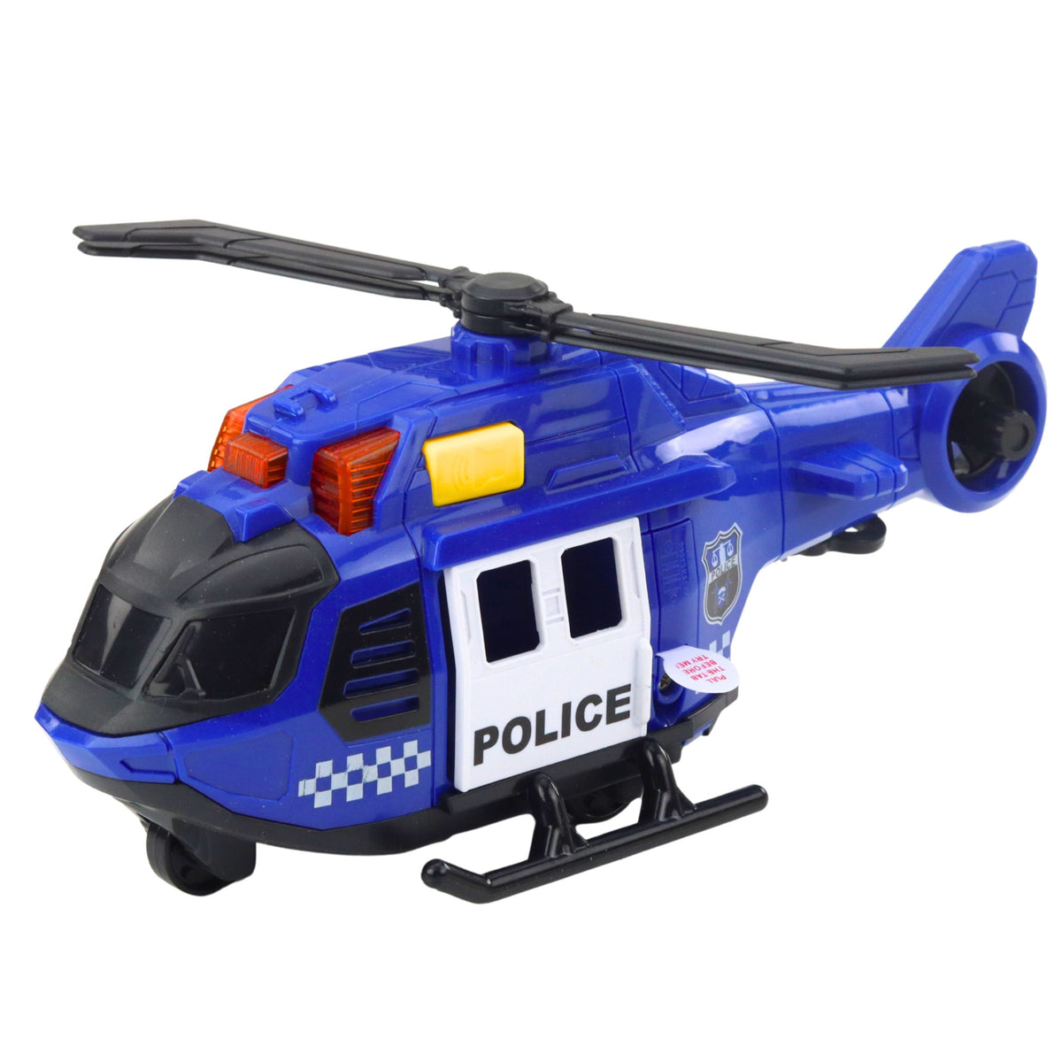 Police Helicopter With Crane Lights Sounds Blue