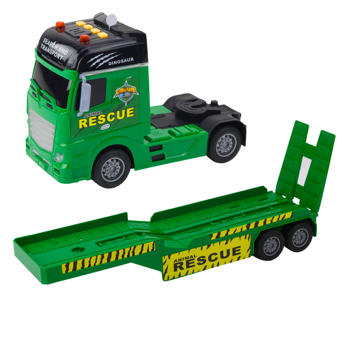Rescue Kit Lastbil Helikopter Bil Dinosaur Lights Sounds