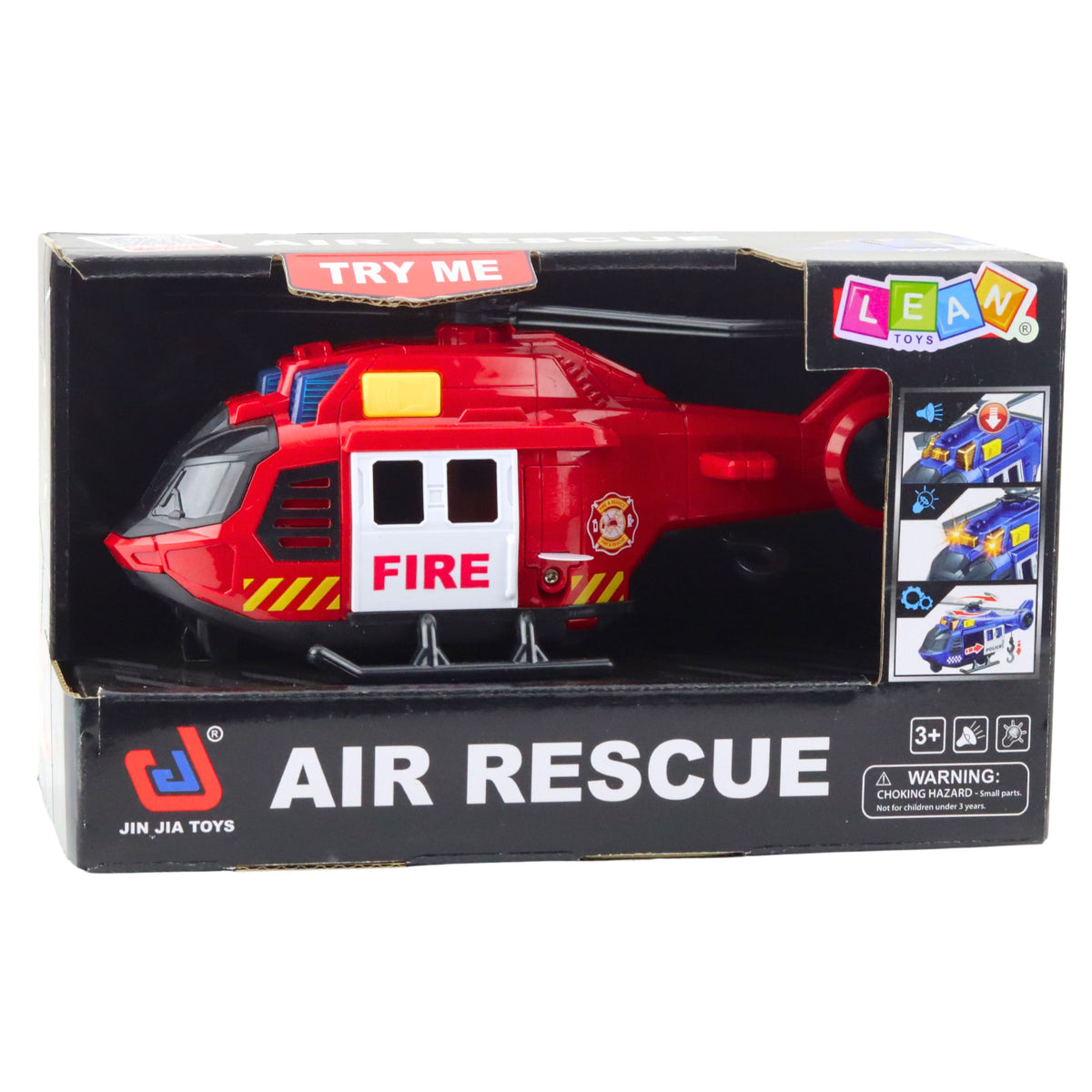 Fire Helicopter With Crane Lights And Sounds Red