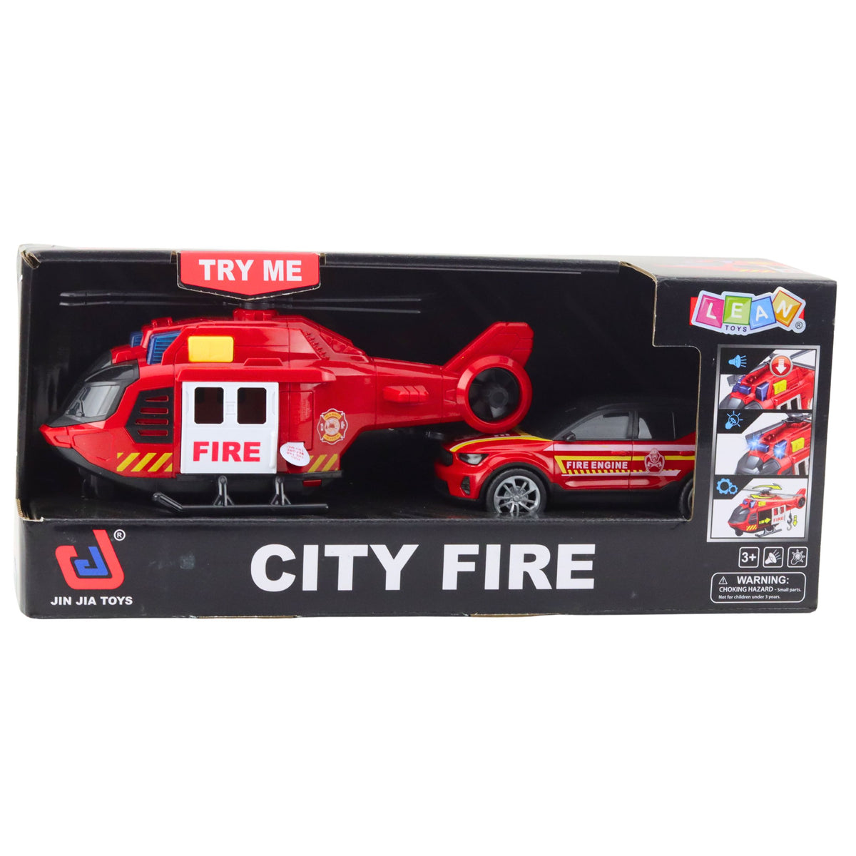 Set: Helicopter Fire Truck Fire Department Lights Sounds