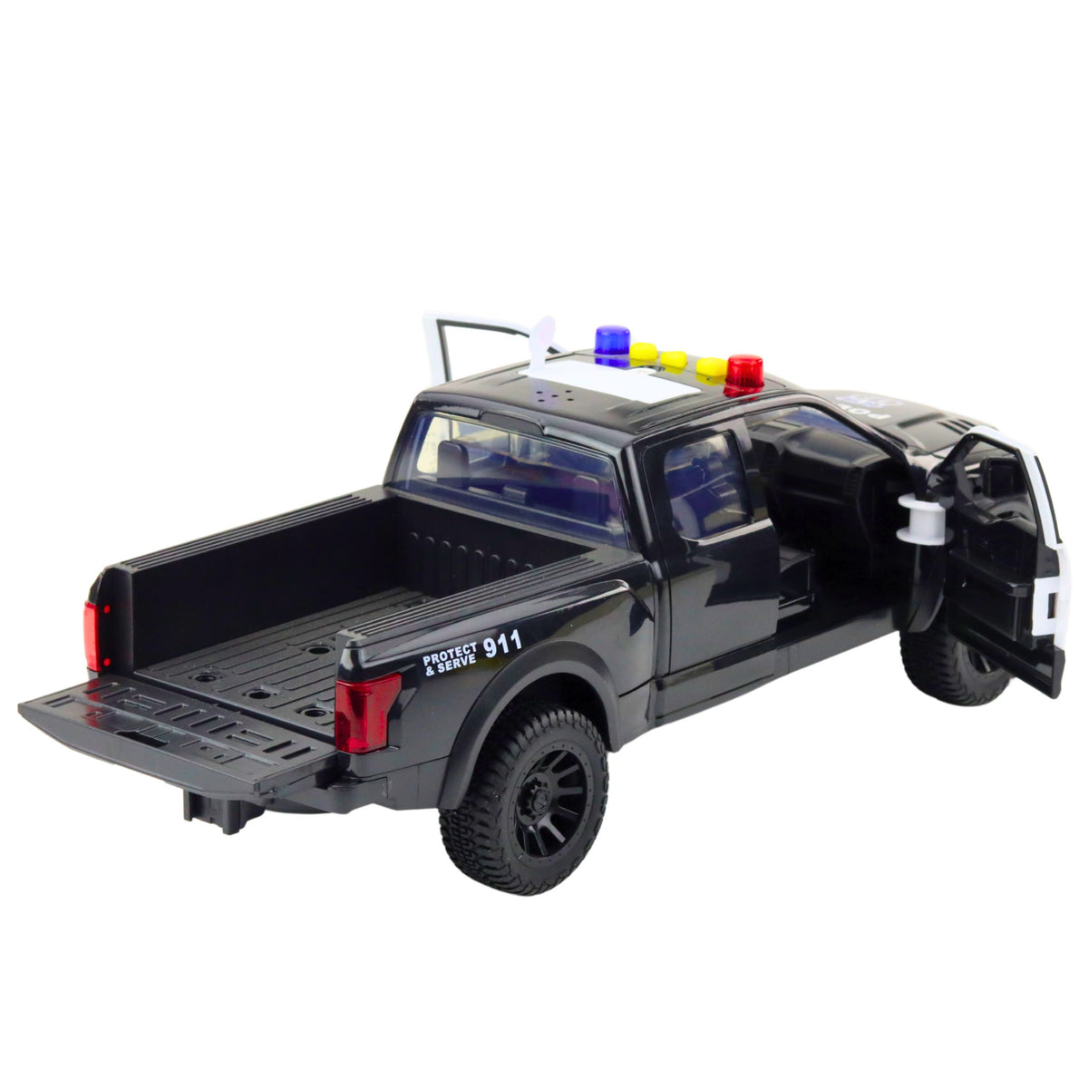 Camionnette avec feux de moteur sonne gris 1:12
