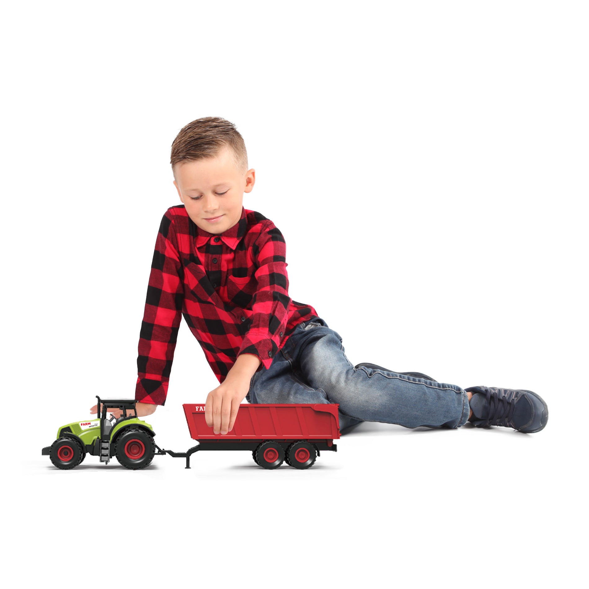Traktor Med Sidelyd Og Lys