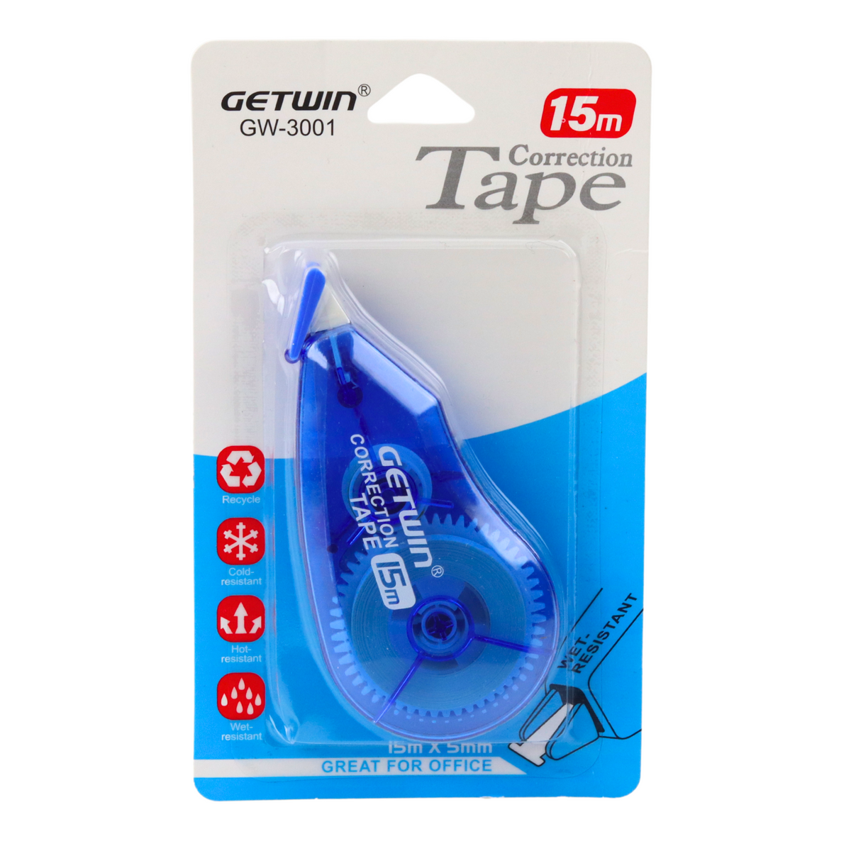 Bandă corectoare Mouse School Office 15m X 5mm Albastru