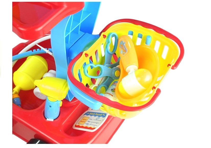 Medical Cart With Accessory 22 Elements - Multi-colour