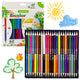 Set Of Crayons Double-sided Two-color School Triangular 48 Colors