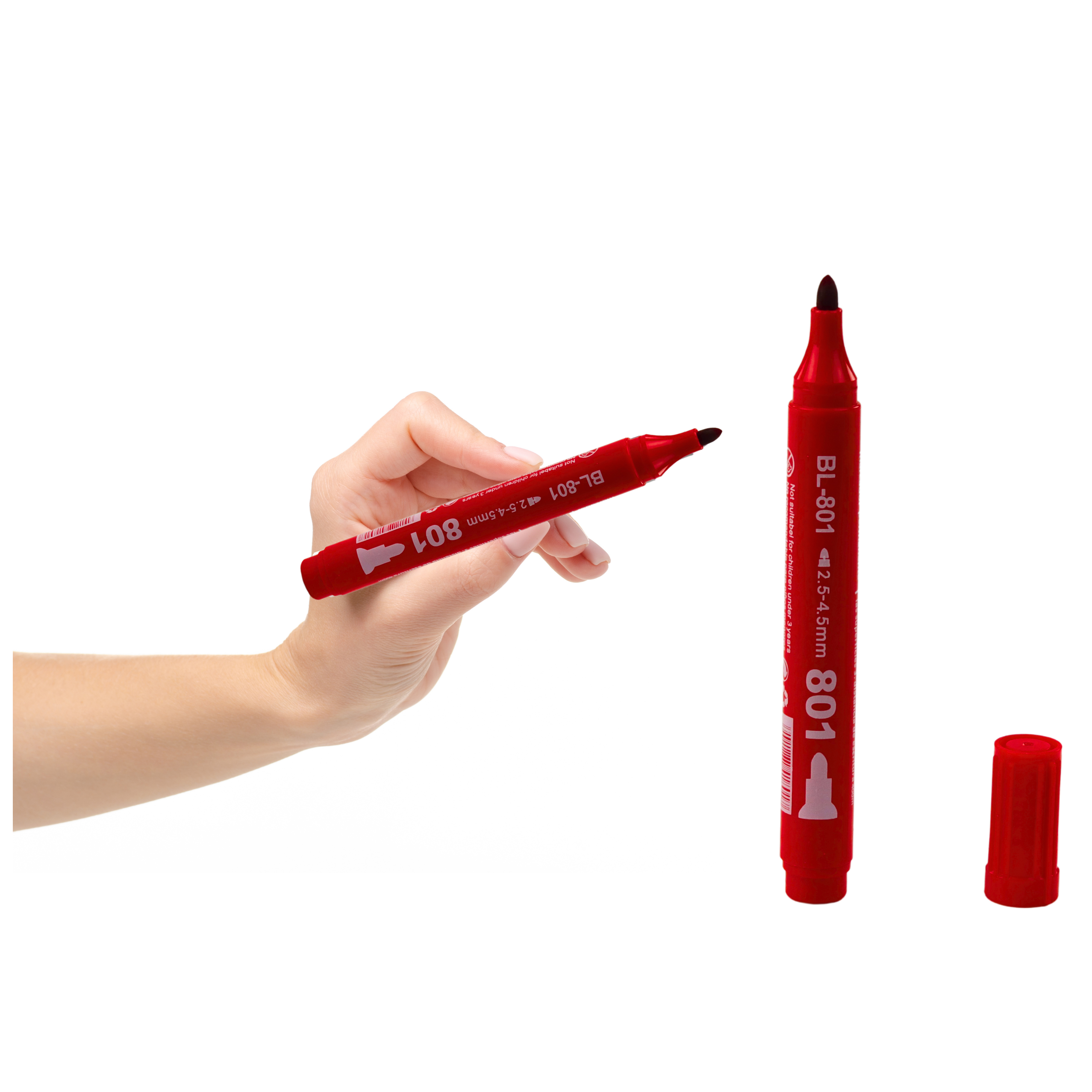 Permanent Marker Waterproof Red 2.5-4.5 Mm