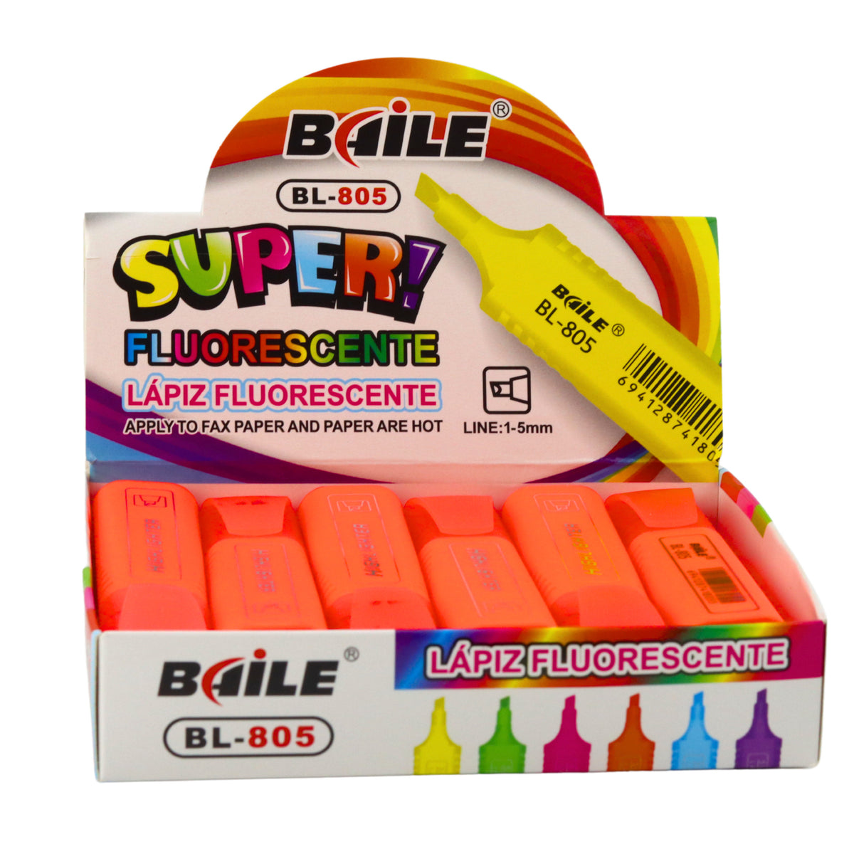Highlighter Marker För Notes Skolkontor Neon Intense Orange