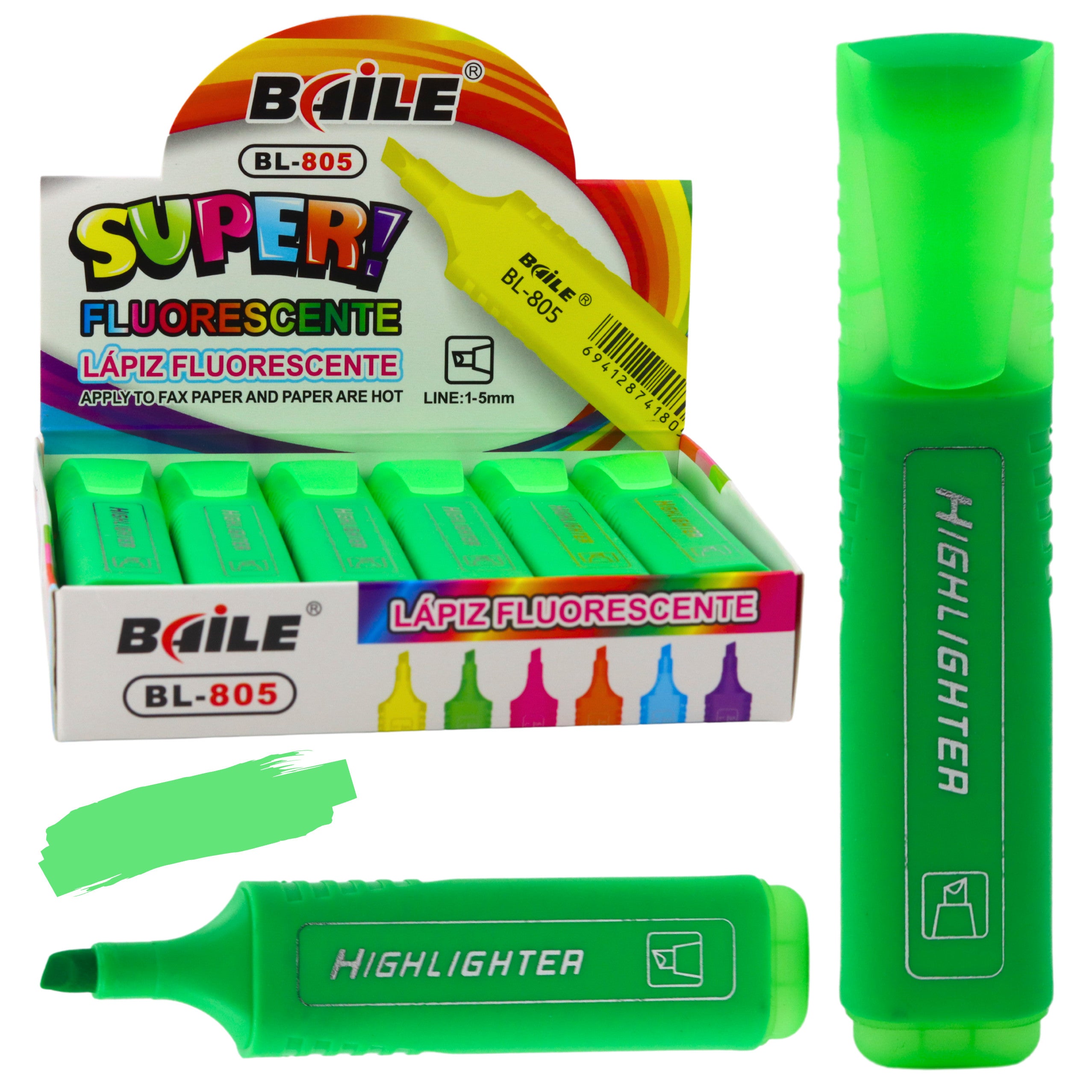 Highlighter Marker For Notes School Office Neon Intense Green