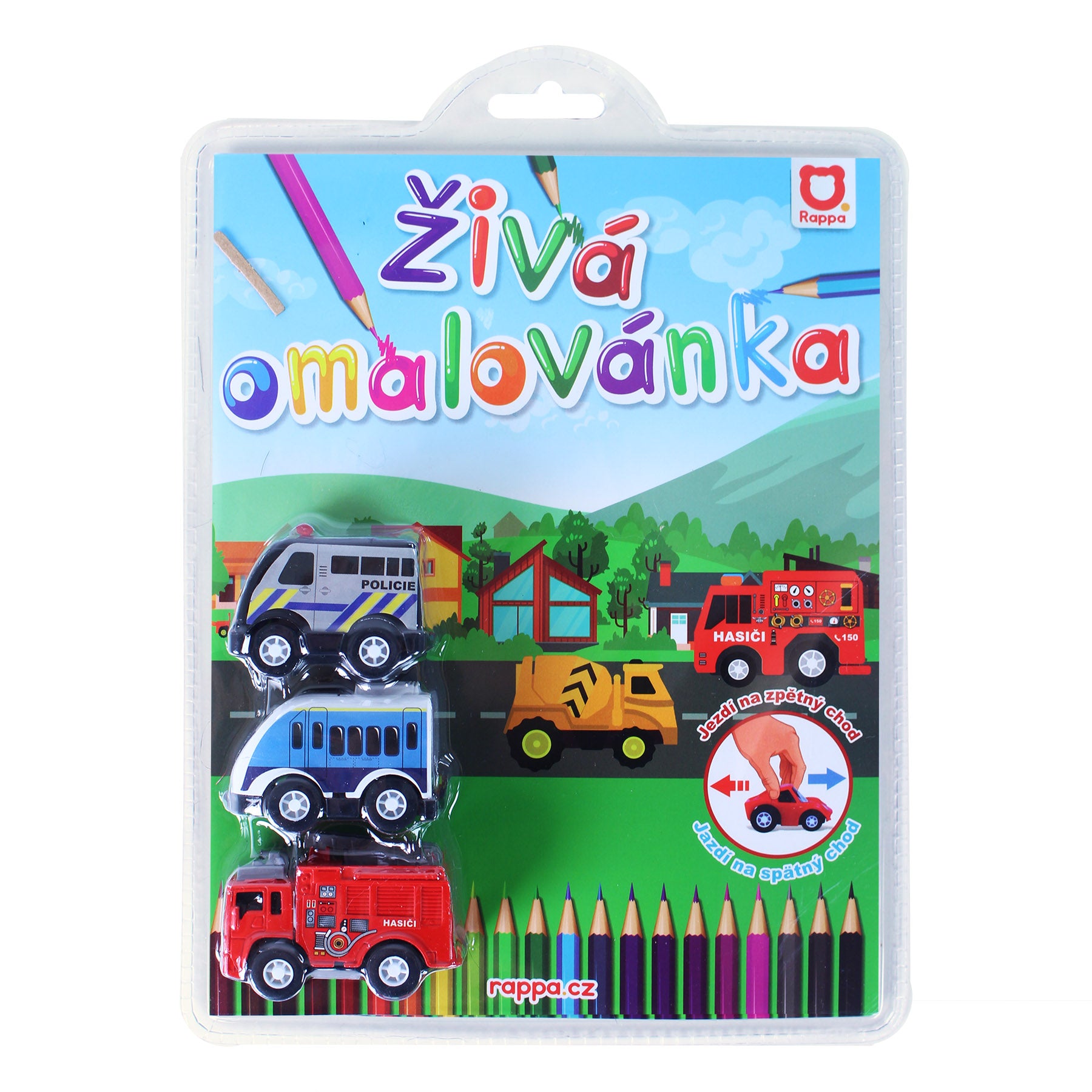 Carte de colorat cu 3 mașini 2 tipuri