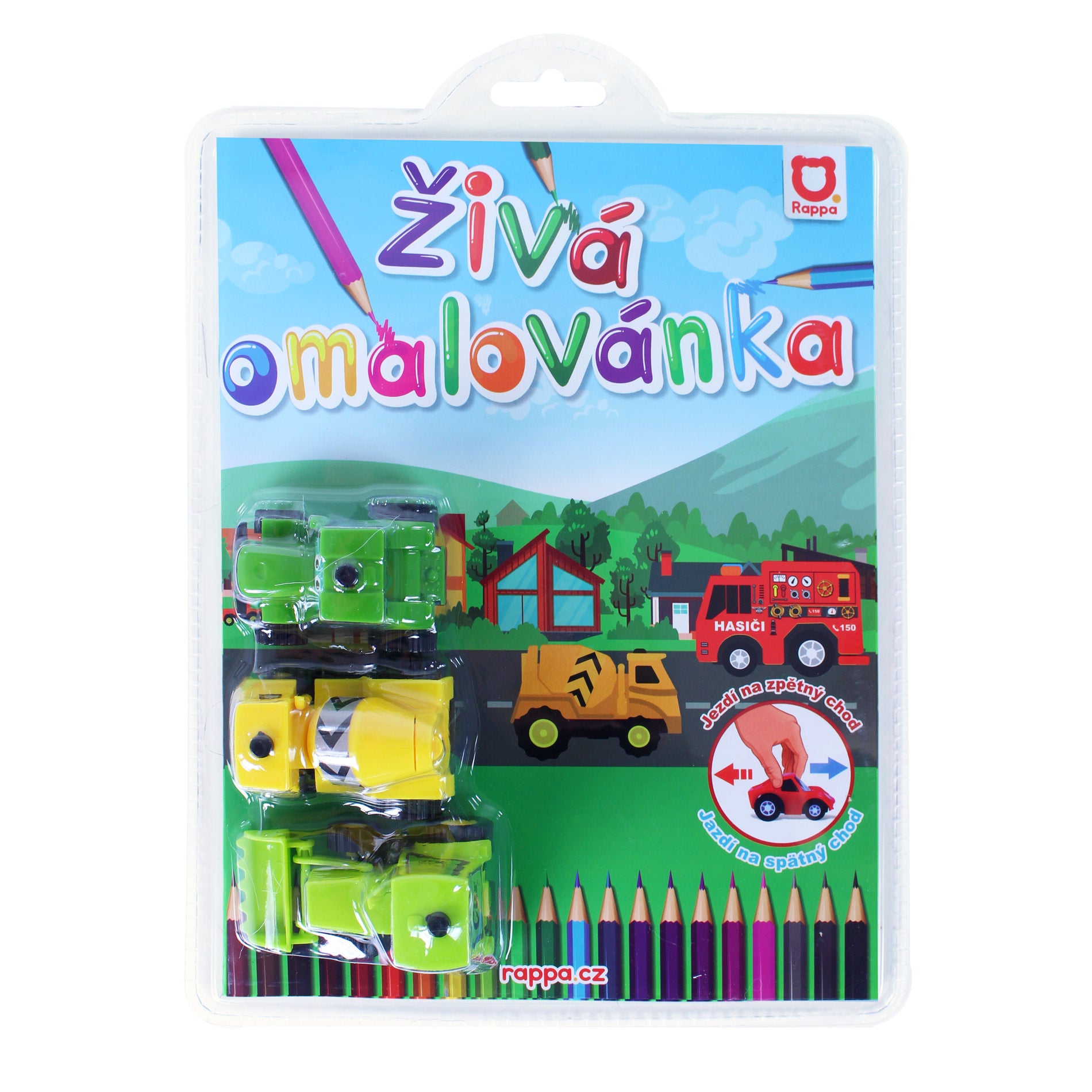 Libro para colorear 3 Edificios Coches