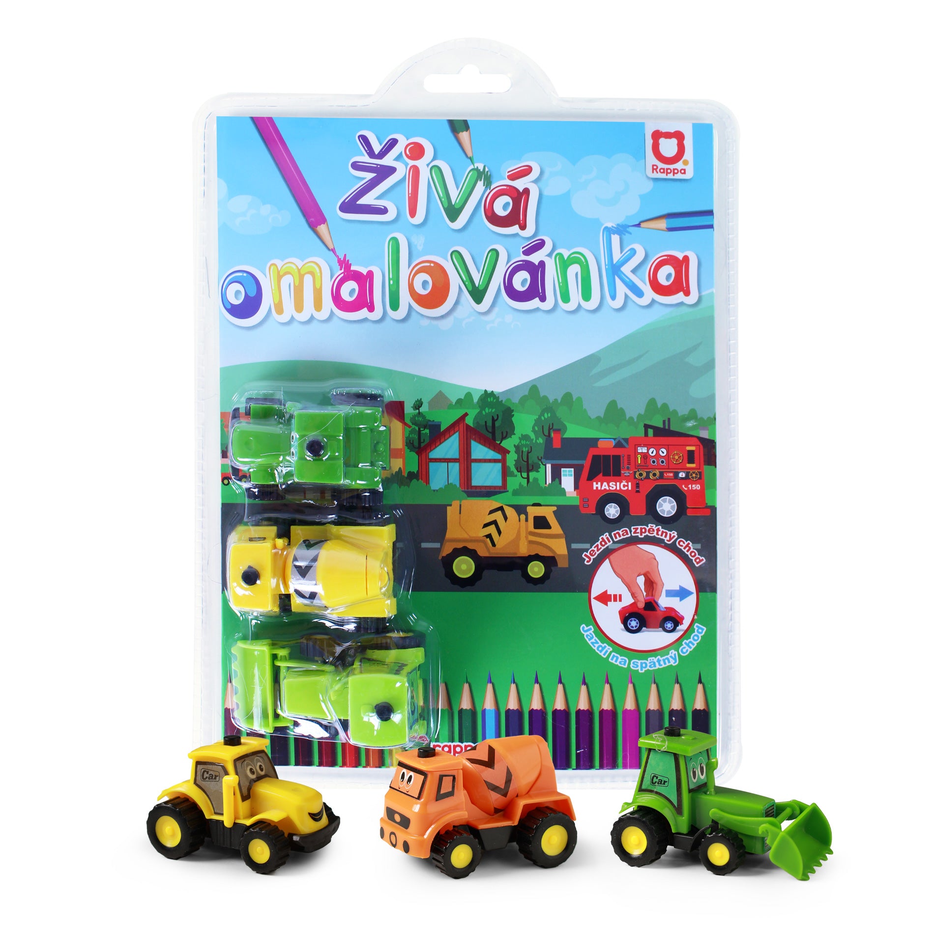 Libro para colorear 3 Edificios Coches