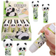 Klebestift Schule Büro Panda Grün 3d