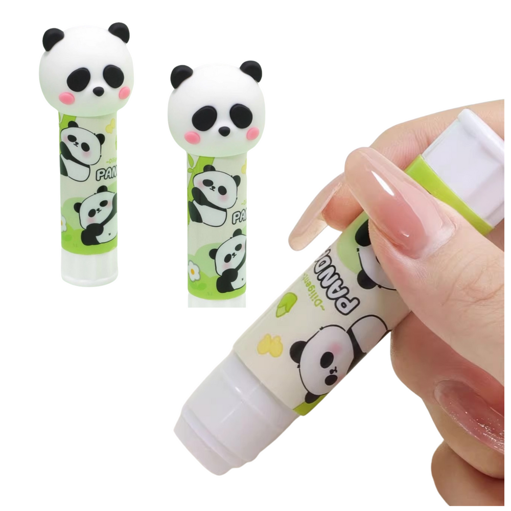Klebestift Schule Büro Panda Grün 3d