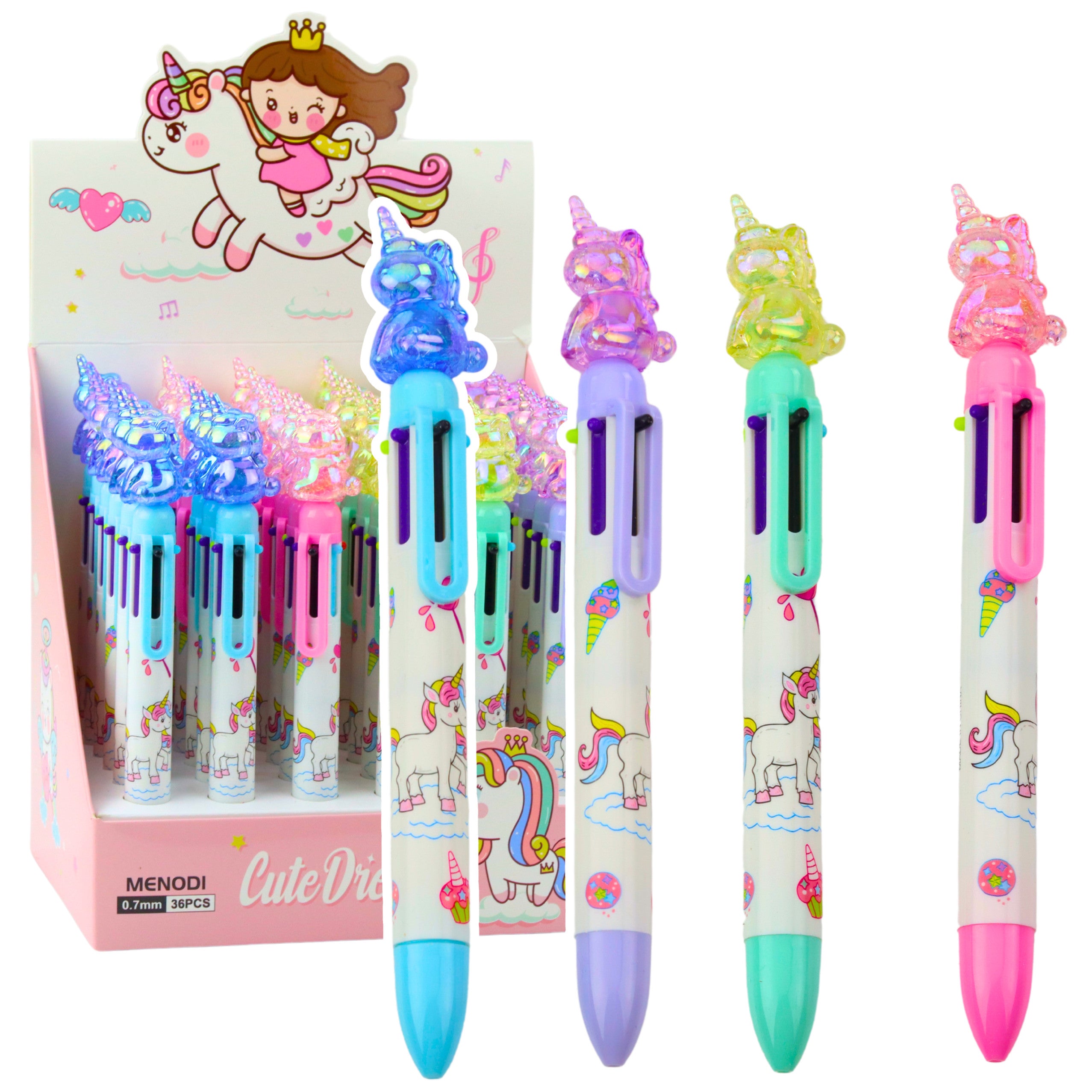 Multicolor Pen 6 Colors Unicorn Figure 0.7mm