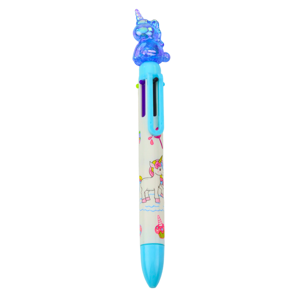 Bolígrafo Multicolor 6 Colores Figura Unicornio 0.7mm