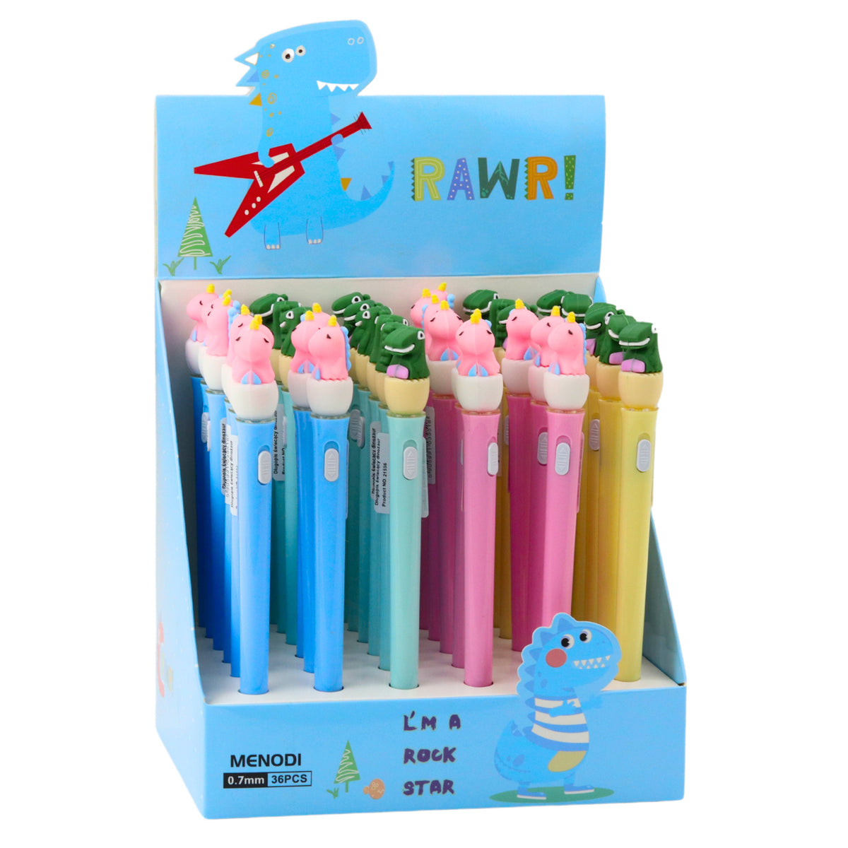 Glowing Dinosaur Ballpoint Pen In Egg Blue Ink 0.7mm Mix